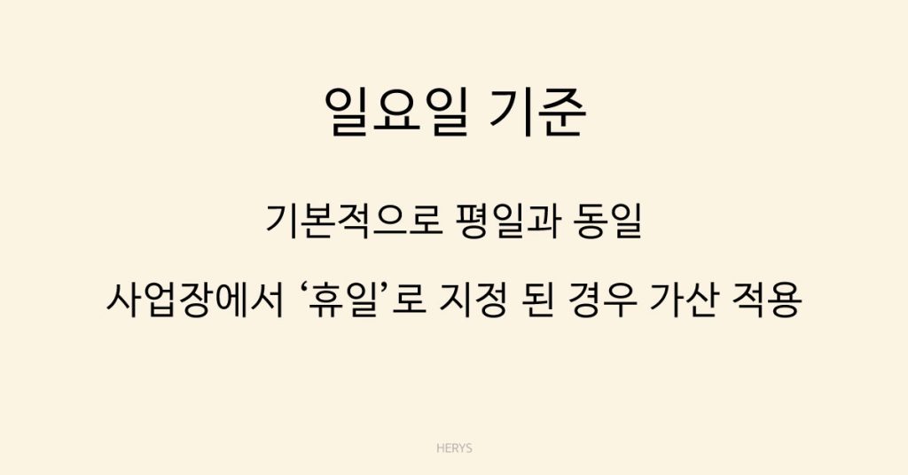 Herys 주말 알바 시급 계산 방법 총정리